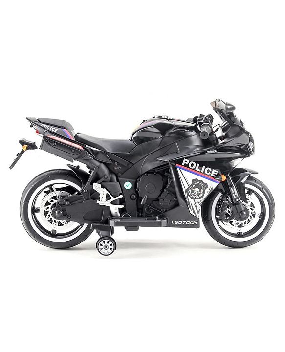 Babyhug Police Battery Operated Ride on Bike With Music & Light - Black