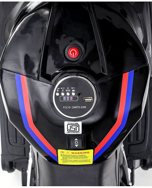 Babyhug Police Battery Operated Ride on Bike With Music & Light - Black