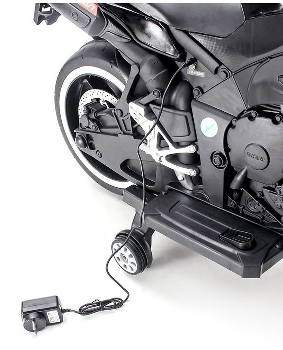 Babyhug Police Battery Operated Ride on Bike With Music & Light - Black