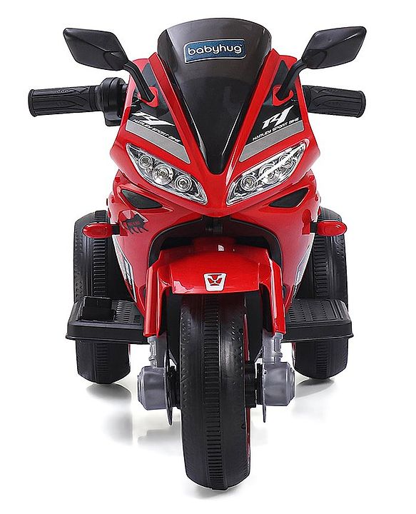 Babyhug Battery Operated Three Wheeler Mini R1 Bike With Music & Light - Red