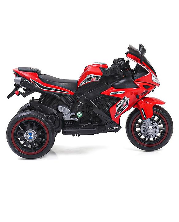 Babyhug Battery Operated Three Wheeler Mini R1 Bike With Music & Light - Red