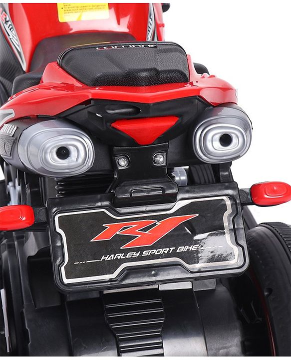 Babyhug Battery Operated Three Wheeler Mini R1 Bike With Music & Light - Red