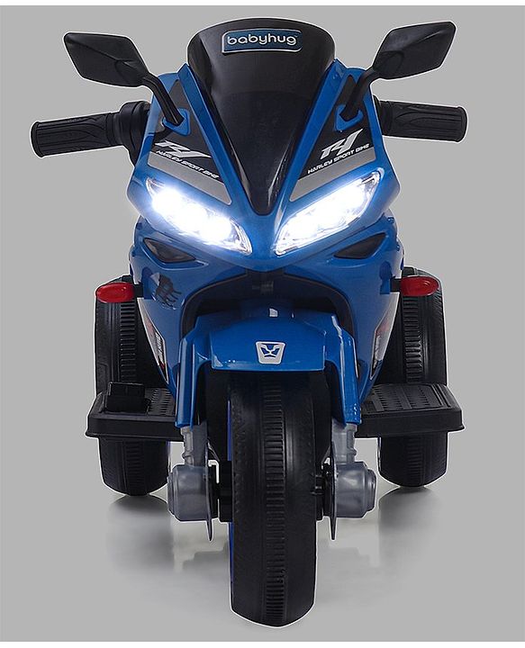 Babyhug Battery Operated Three Wheeler Mini R1 Bike With Music & Light - Blue
