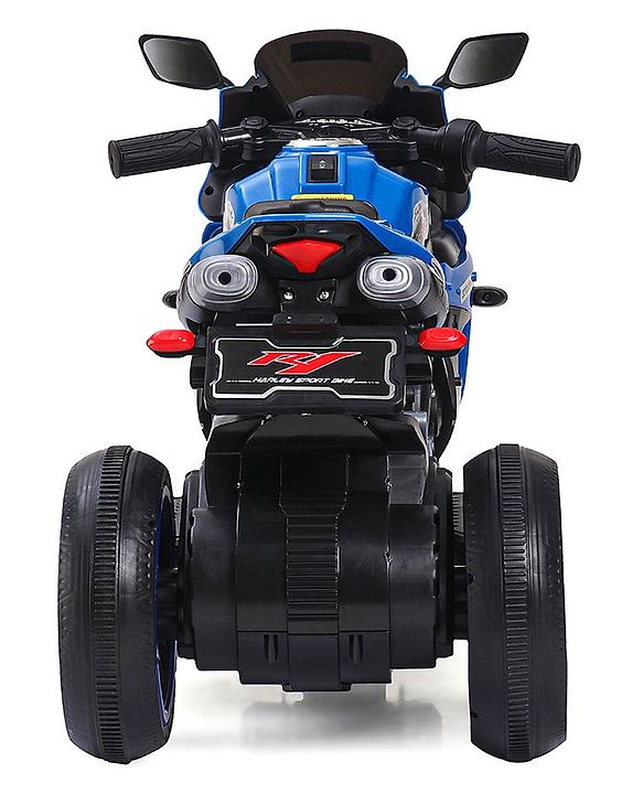Babyhug Battery Operated Three Wheeler Mini R1 Bike With Music & Light - Blue