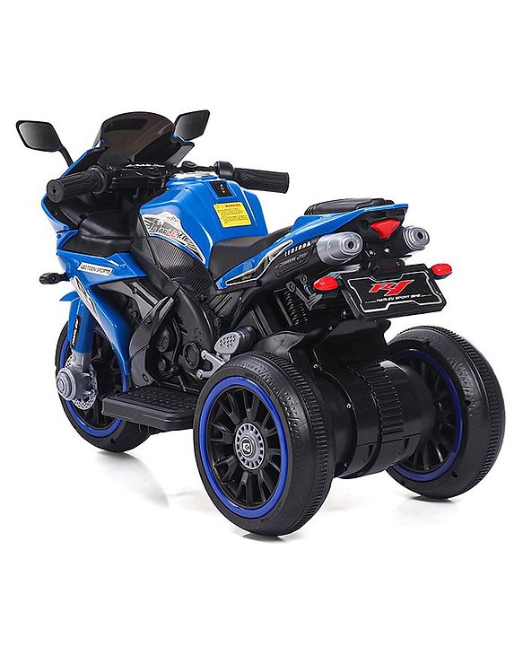 Babyhug Battery Operated Three Wheeler Mini R1 Bike With Music & Light - Blue
