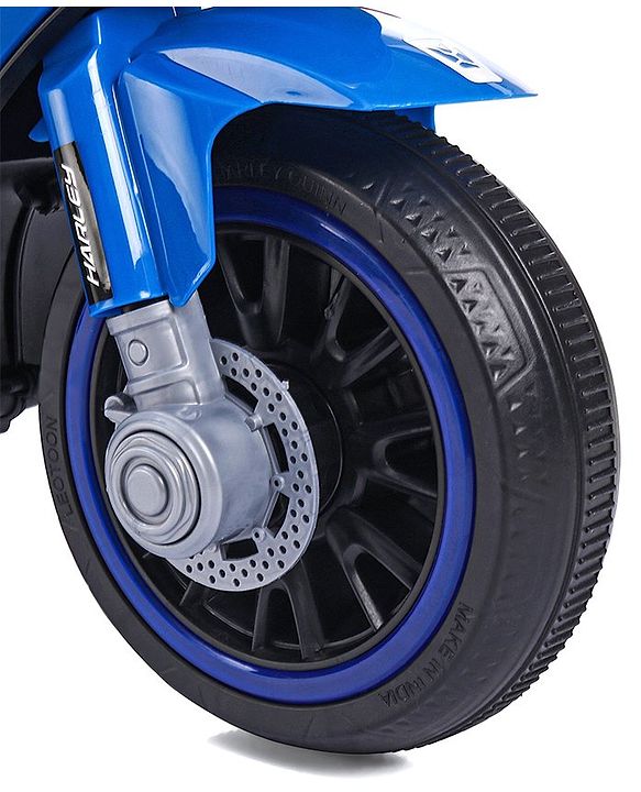 Babyhug Battery Operated Three Wheeler Mini R1 Bike With Music & Light - Blue