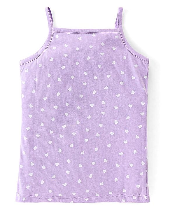 Babyhug 100% Cotton Antibacterial Finish Sleeveless Slips Pack of 3 - Red Purple
