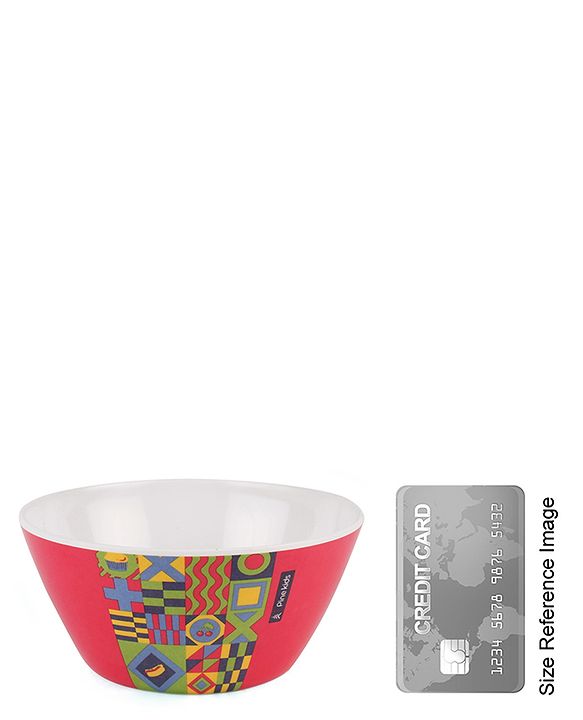 Pine Kids Melamine Bowl With Fork And Spoon Pink - Pack of 3