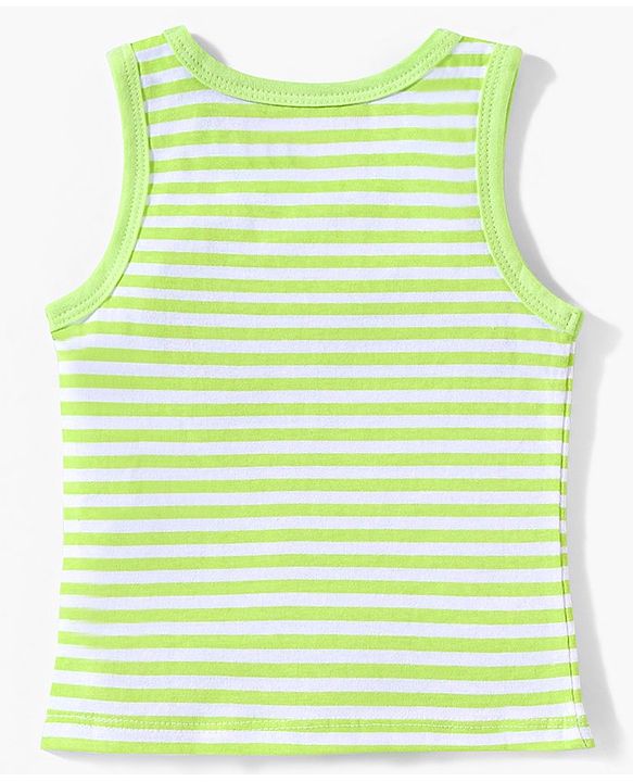 Babyhug 100% Cottton Anti Bacterial Sleeveless Sando Pack Of 3 - Blue Green