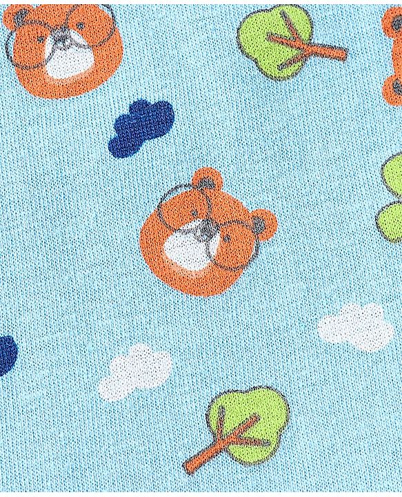 Babyhug 100% Cottton Anti Bacterial Sleeveless Sando Pack Of 3 - Blue Green