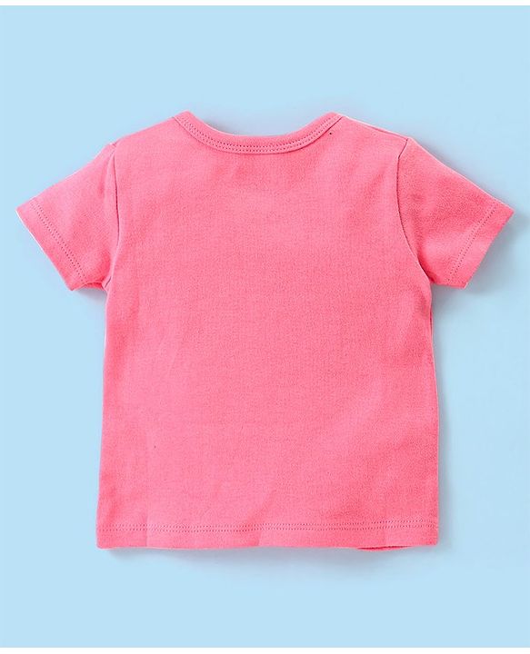 Babyhug 100% Cotton Antibacterial Half Sleeves Vests Bee Print Pack of 5 - Pink Blue & Yellow
