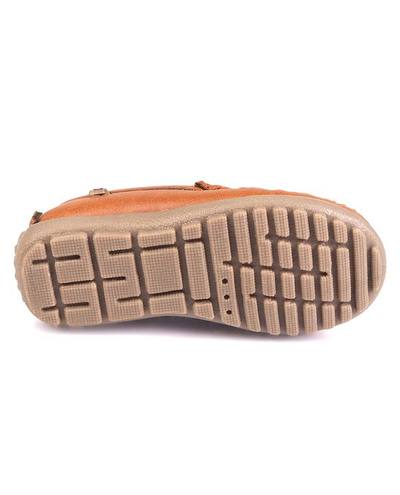 Cute Walk by Babyhug Slip On Formal Shoes with Crown Applique - Brown