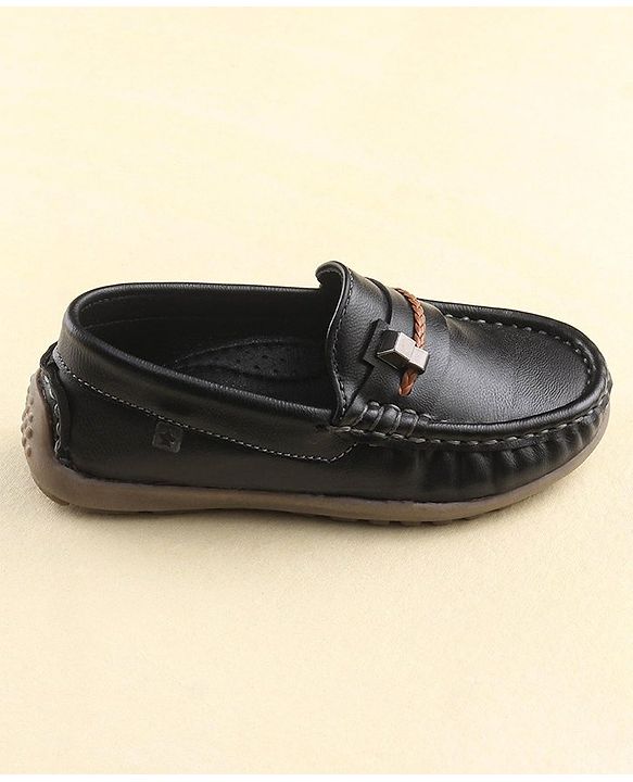 Cute Walk by Babyhug Slip On Formal Shoes with Faux Buckle - Black