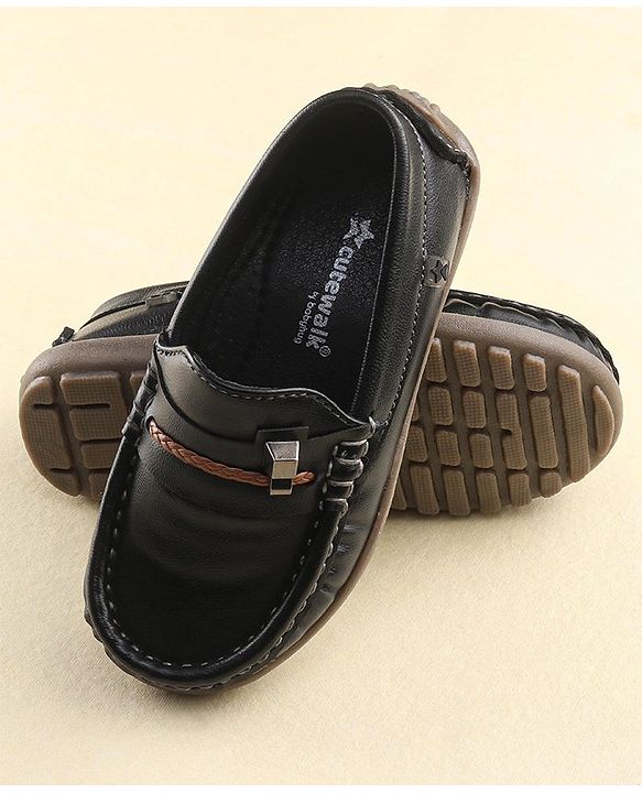 Cute Walk by Babyhug Slip On Formal Shoes with Faux Buckle - Black