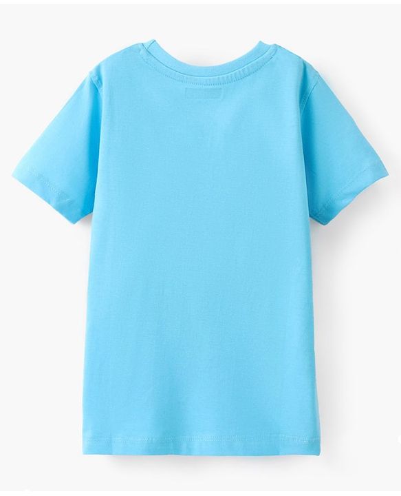 Pine Kids Half Sleeves Splish Splash Biowashed T-Shirt - Blue