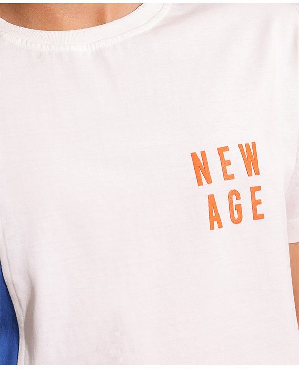 Pine Kids Half Sleeves Biowashed T-Shirt Text Print - White