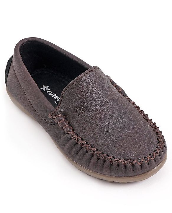 Cute Walk by Babyhug Slip On Formal Shoes - Brown