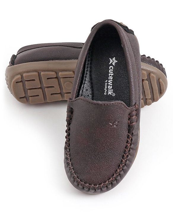 Cute Walk by Babyhug Slip On Formal Shoes - Brown