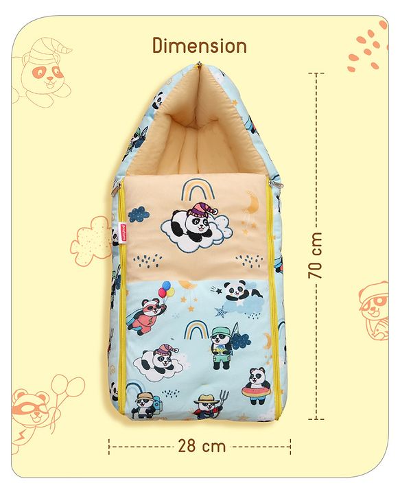 Babyhug Velour Sleeping Bag Animal Faces Print - Multicolor