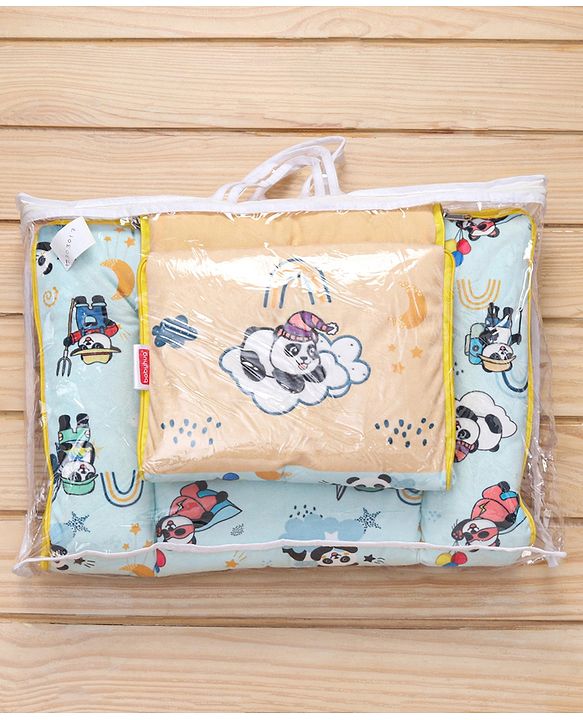 Babyhug Velour Sleeping Bag Animal Faces Print - Multicolor