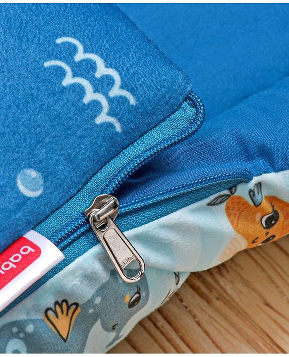 Babyhug Velour Sleeping Bag Animal Faces Print - Multicolor