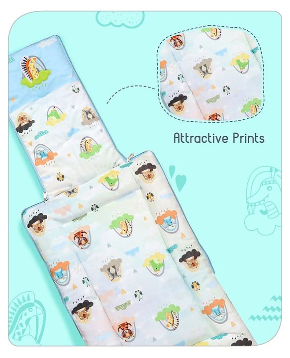 Babyhug Velour Sleeping Bag Animal Faces Print - Multicolor