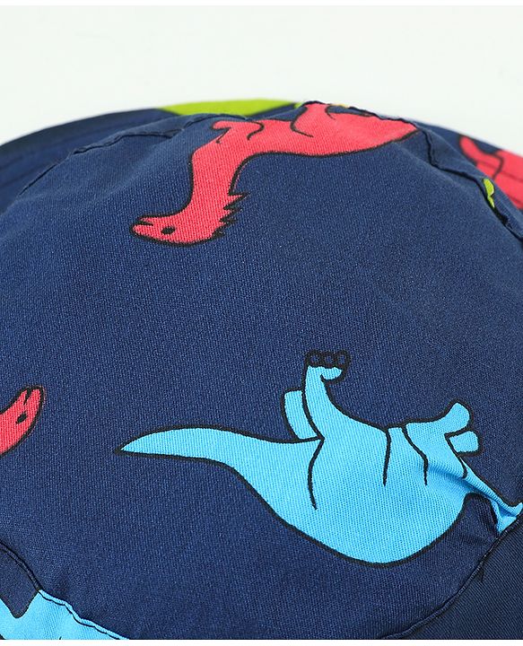 Babyhug Dino Print Bucket Hats Navy Blue - Diameter 16.5 cm