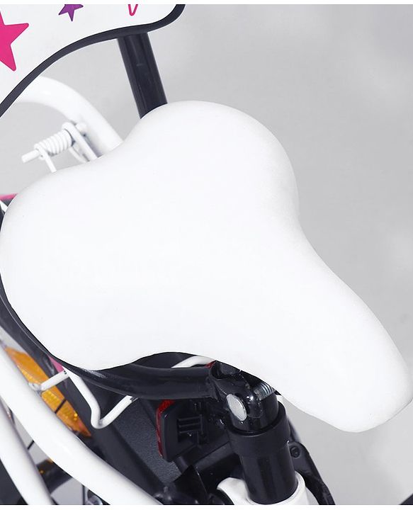 Babyhug Speedy Bicycle With Bell - Pink White| Storage Basket| Durable Brake