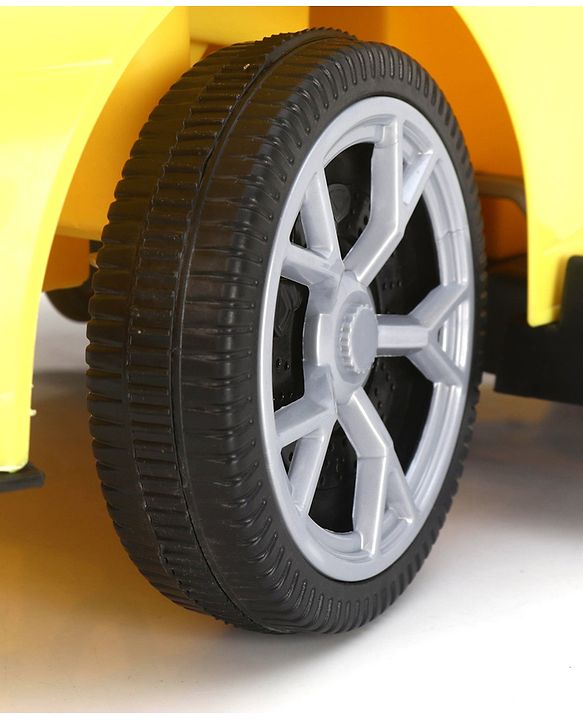Babyhug 3 in 1 Manual Push Ride on Car with Parent Push Handle - Yellow