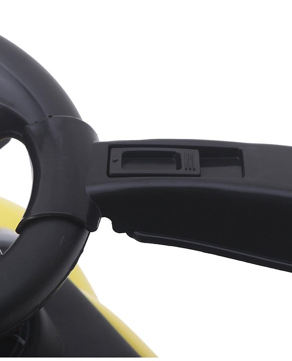 Babyhug 3 in 1 Manual Push Ride on Car with Parent Push Handle - Yellow