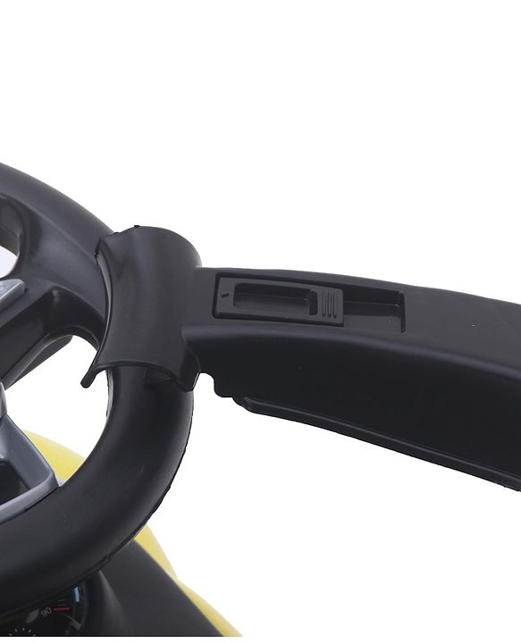 Babyhug 3 in 1 Manual Push Ride on Car with Parent Push Handle - Yellow