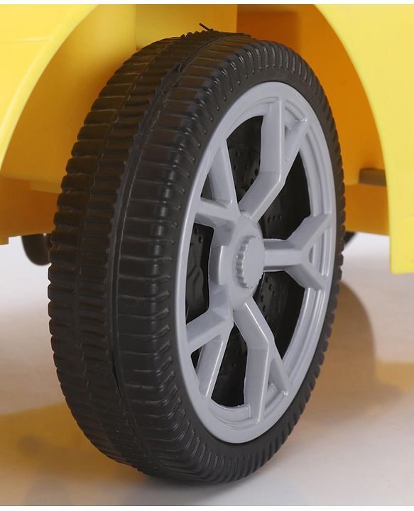 Babyhug Car Shape Manual Push Ride On With Storage -Yellow