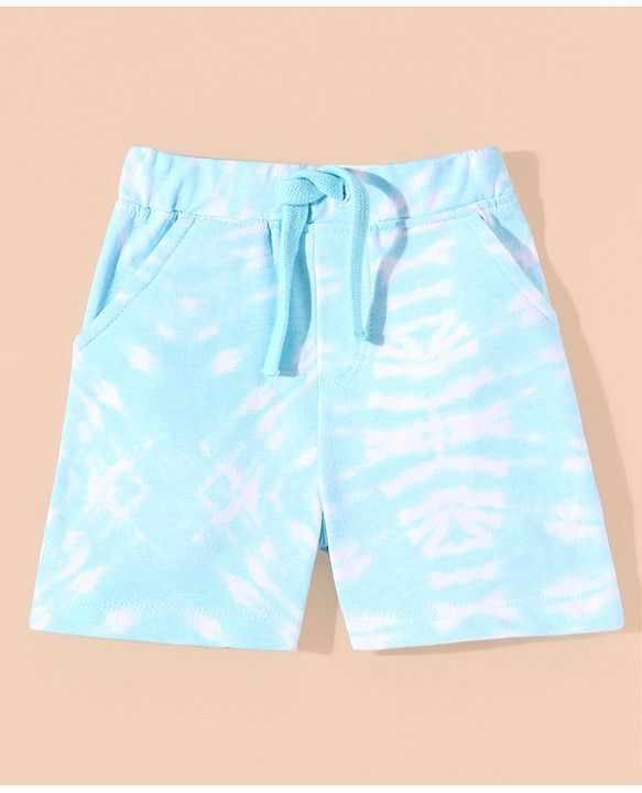 Babyhug Cotton Half Sleeves T-Shirt & Shorts Set Bus & Text Print- Blue
