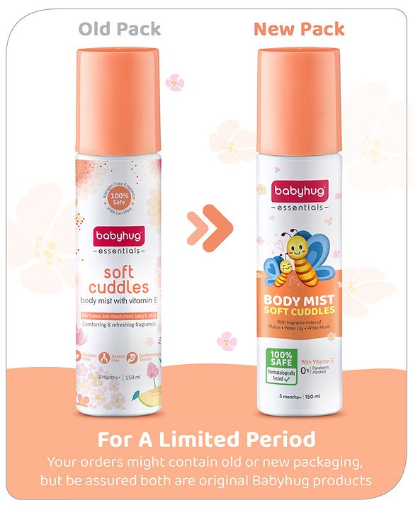 Babyhug Baby Memories Gentle Body Mist  150ml | Alcohol Free | Dermatologically Tested | Skin Friendly | Safe | Everyday Wear