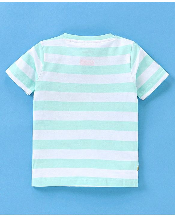 Babyhug Cotton Knit Half Sleeves Hakuna Matata Print T-Shirt - Blue