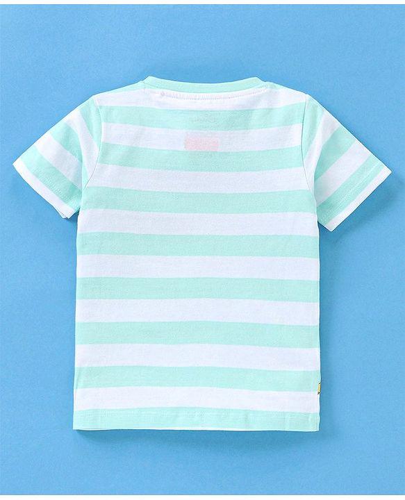 Babyhug Cotton Knit Half Sleeves Hakuna Matata Print T-Shirt - Blue