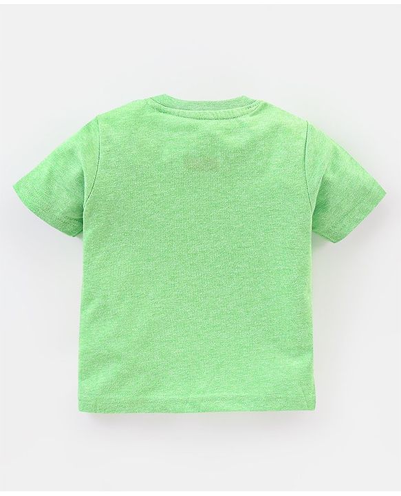 Babyhug Cotton Half Sleeves T-Shirt Mickey Mouse Print - Olive Green