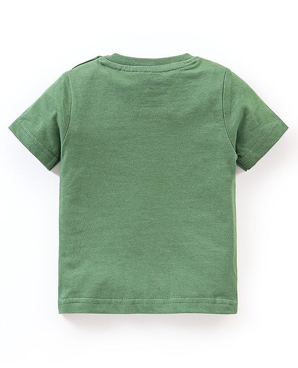 Babyhug Cotton Half Sleeves T-Shirt Simba Print - Green