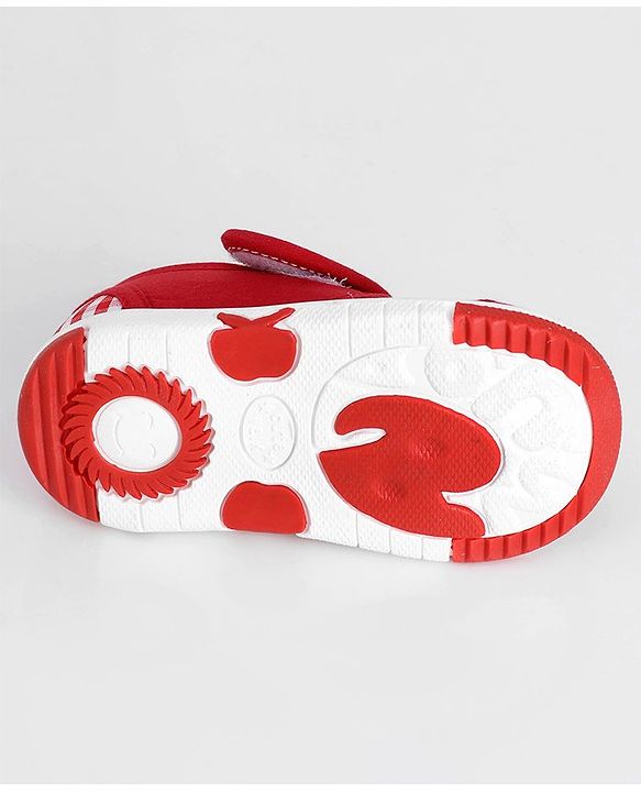 Cute Walk by Babyhug Casual Shoe With Velcro Closure Engine Patch - Red