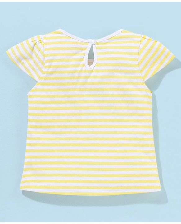 Babyhug Cotton Short Sleeves Tees with Graphics & Frill Detailing Pack of 5 - Blue & Pink