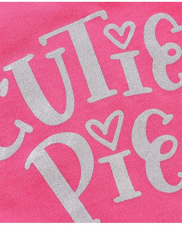 Babyhug Cotton Short Sleeves Tees with Graphics & Frill Detailing Pack of 5 - Blue & Pink