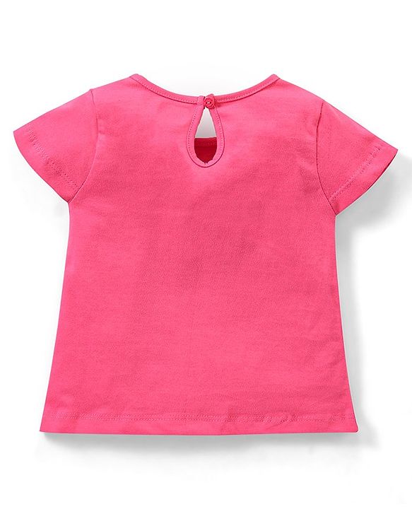 Babyhug 100% Cotton Half Sleeves Tee With Unicorn & Text Graphics Pack of 5- Pink & Blue