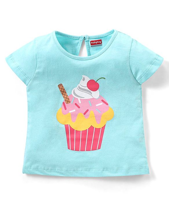 Babyhug 100% Cotton Half Sleeves Tee With Unicorn & Text Graphics Pack of 5- Pink & Blue