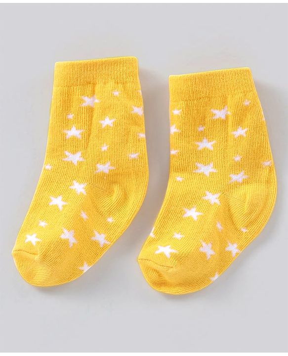 Cute Walk by Babyhug Anti Bacterial Ankle Length Striped Socks Pack of 3 - Blue Yellow