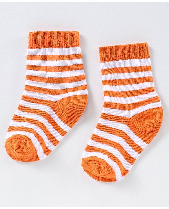Cute Walk by Babyhug Anti Bacterial Ankle Length Non Terry Striped Socks Star Print Pack of 3 - Blue Green