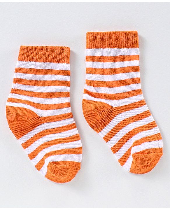 Cute Walk by Babyhug Anti Bacterial Ankle Length Non Terry Striped Socks Star Print Pack of 3 - Blue Green