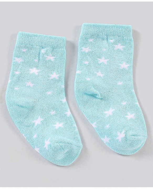 Cute Walk by Babyhug Ankle Length Anti Bacterial Space Theme Socks Pack Of 3 - Blue White