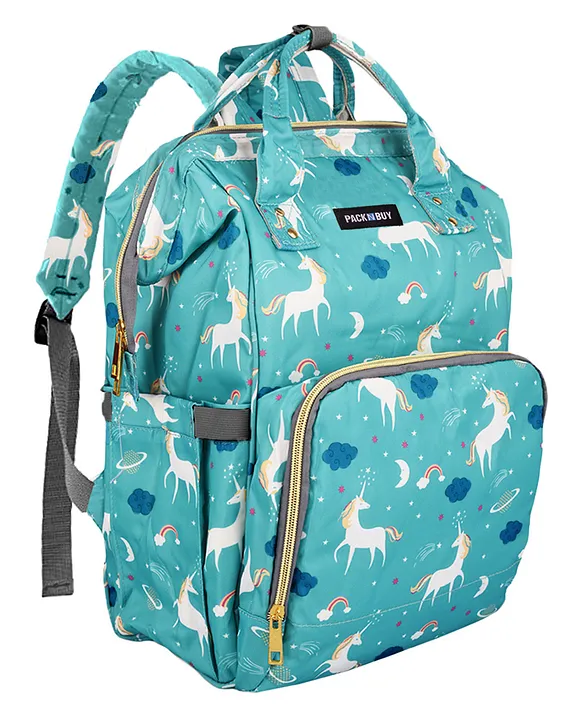 PACKNBUY Diaper Bag Backpack Unicorn Print Baby Travel and Storage