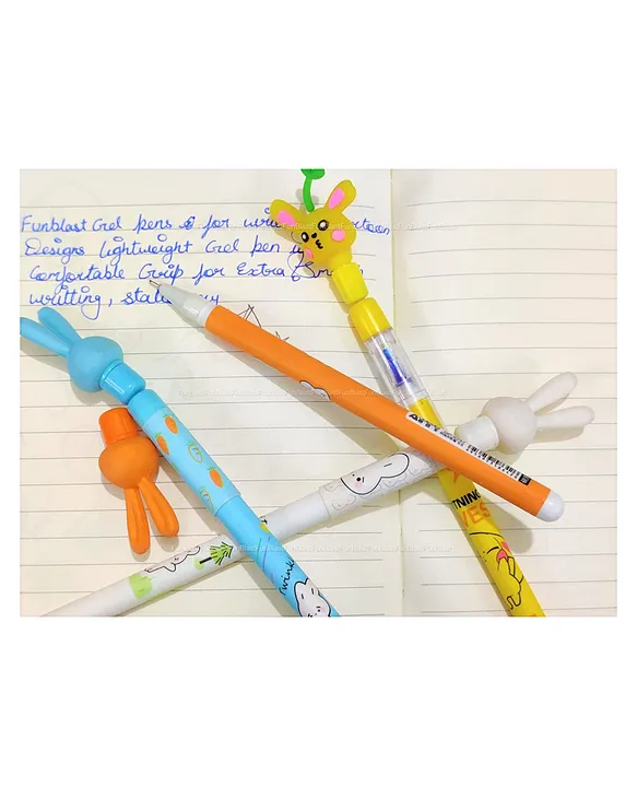 Gel Pens for Writing - Cartoon Design Lightweight Gel Pen with Comfort –  FunBlast