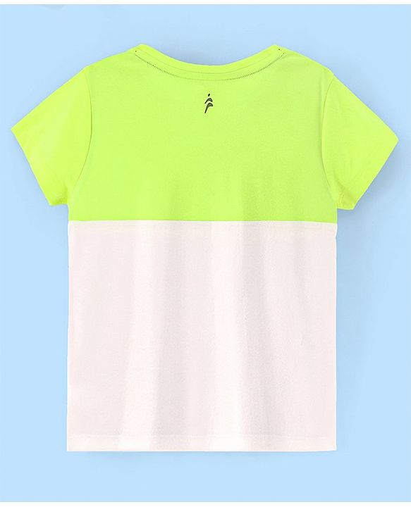 Pine Active Skin Friendly & Breathable Half Sleeves Sportswear T-Shirt - Green & White